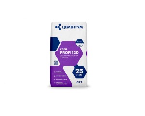 Клей для плитки Цементум Профи 120 C1T 25кг