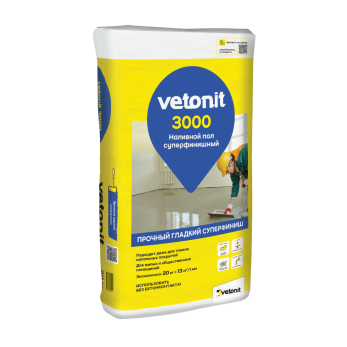 Наливной пол финишный самовыравнивающийся Ветонит 3000 20 кг