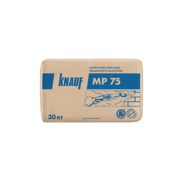 Штукатурка гипсовая машинного нанесения белая Knauf МП-75 30 кг