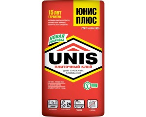 Клей для плитки Юнис Плюс класс С1 ТЕ 25кг