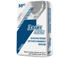 Гипсовая штукатурка белая машинного нанесения Д-ВАЙТ Люкс (Джетбау Профи) 30 кг 