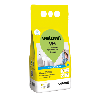 Шпаклевка цементная финишная белая Ветонит VH 20кг