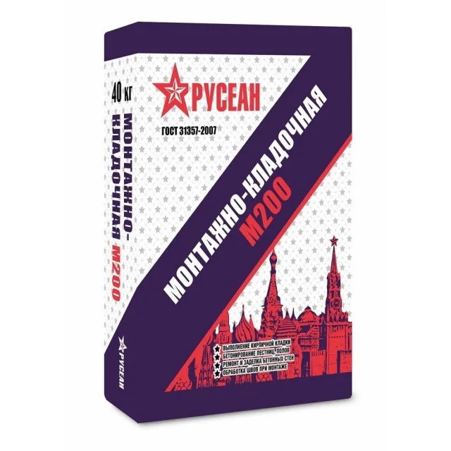 Монтажно-кладочная смесь Русеан М200, 40кг