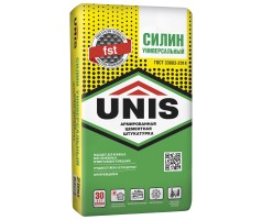 Штукатурка цементная универсальная армированная Юнис Силин 25 кг
