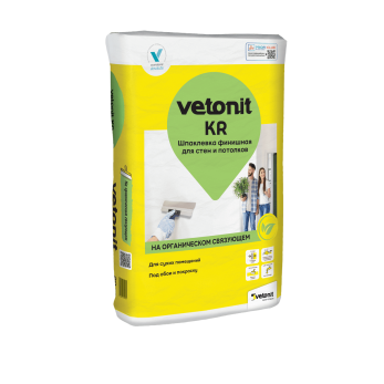 Шпаклевка на органическом связующем Вебер.Ветонит KR белая 20 кг
