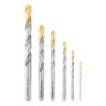 Набор сверл по металлу, 2-8мм, Р6М5-TiN, Golden Tip, 6 шт Denzel