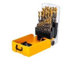 Набор сверл по металлу, 1-13 мм, Р6М5К8-TiN, Golden Tip, 25 шт Denzel