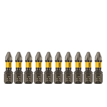 Бита IMPACT, PZ2x25 мм, лазерная обработка шлица, сталь S2, 10 шт., Е 6,3 Denzel