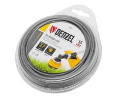 Леска для триммера армированная алюминием круглая, 2,7мм х 15м, блистер ALUFLEX Denzel
