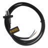 Шнур сетевой Energy Series, ПВС, 1,5 м, 2 x 1,5 мм, с неразборной вилкой, черный, Denzel