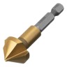 Зенковка конусная под М10, HSS, по металлу, 6-гранный хвостовик Denzel