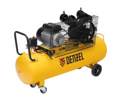 Компрессор воздушный BCV2300/100, ременный привод, 2.3 кВт, 100 литров, 440 л/мин Denzel