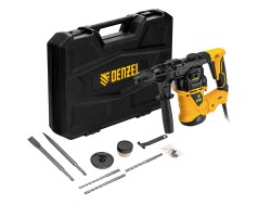 Перфоратор электрический RHV-1250-30, SDS-plus, 1250 Вт, 5 Дж, 3 плюс 1 режим Denzel