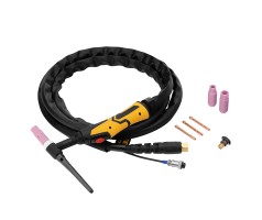 Горелка сварочная TIG WP26, разъем 2 пина, 3 метра Denzel