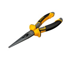 Длинногубцы прямые 205 мм, трехкомпонентные рукоятки Denzel