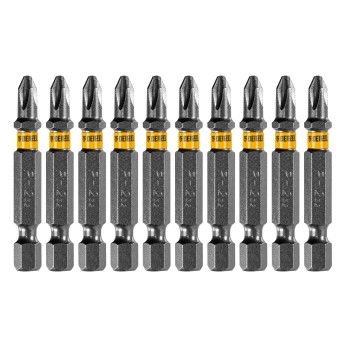 Бита PH2х50, сталь легированная S2, 20 шт., пластиковая коробка, , Е 6,3 Denzel