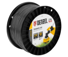 Леска для триммера двухкомпонентная круглая, 2,0мм х 276м, на DIN катушке EXTRA CORD Denzel