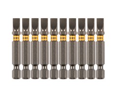 Бита SL6,0х50, сталь S2, шестигранный профиль, 10 шт. Е 6,3 Denzel