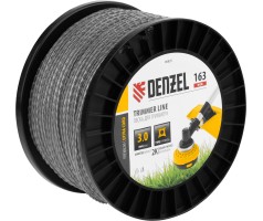 Леска для триммера двухкомпонентная витой квадрат, 3,0мм х 163м, на DIN катушке EXTRA CORD Denzel