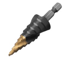 Сверло ступенчатое 4-6-8-10-12-14-16-18-20 мм, Р6М5, 6-гр. хвостовик Denzel