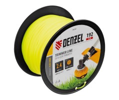 Леска для триммера круглая, 2,4мм х 192м, на DIN катушке FLEX CORD Denzel