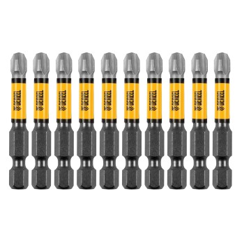 Бита IMPACT, PH3x50 мм, лазерная обработка шлица, сталь S2, 10 шт., Е 6,3 Denzel