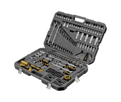 Набор инструментов, 1/2", 1/4", CrV, S2, пластиковый кейс, 194 предмета Denzel