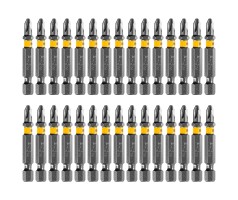 Бита PH2х50, сталь легированная S2, 30 шт., шестигранный профиль, пластиковая коробка, Е 6,3 Denzel