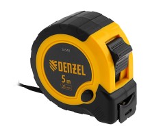 Рулетка 5м х 25мм, двухкомп. корпус, кнопка-пауза Denzel