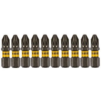 Бита PZ2х25, сталь S2, шестигранный профиль, 10 шт. Е 6,3 Denzel