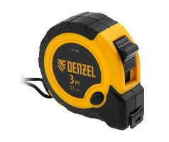 Рулетка 3м х 13мм, двухкомп. корпус, кнопка-пауза Denzel