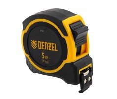 Рулетка 5м х 19мм, двухкомп. корпус, магнитный обрезиненный зацеп Denzel