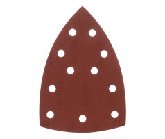 Треугольник абразивный на ворc. подложке под "липучку", перф., P 180, 150х150х100 мм, 5 шт. Denzel Треугольник абразивный на ворc. подложке под "липучку", перф., P 180, 150х150х100 мм, 5 шт. Denzel