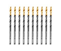 Сверло по металлу, 3,2 мм, HSS-Tin, Golden Tip, 10 шт. Denzel