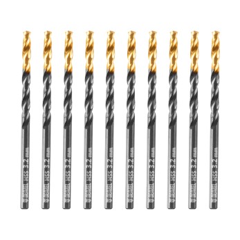Сверло по металлу, 3,2 мм, HSS-Tin, Golden Tip, 10 шт. Denzel