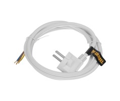 Шнур сетевой Energy Series, ПВС, 1,5 м, 3 x 1,5 мм, с неразборной вилкой, белый, Denzel Шнур сетевой Energy Series, ПВС, 1,5 м, 3 x 1,5 мм, с неразборной вилкой, белый, Denzel