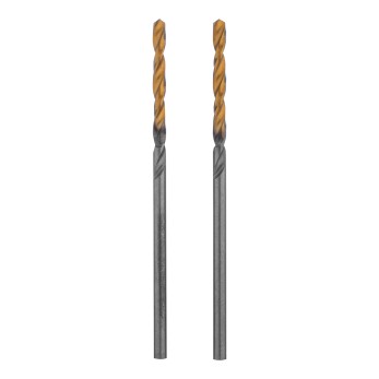 Сверло спиральное по металлу 2 x 49 мм, Р6М5, Golden Tip , 2шт. Denzel