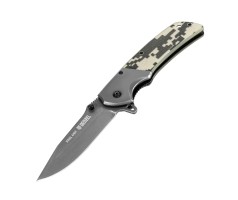 Нож складной, многоцелевой, системы Liner-Lock, с накладкой G10 на классической рукоятке Denzel Нож складной, многоцелевой, системы Liner-Lock, с накладкой G10 на классической рукоятке Denzel