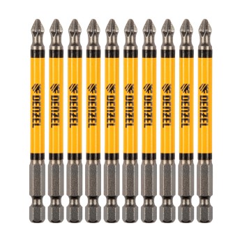 Бита PH2х90, сталь S2, цилиндр., 10 шт. Е 6,3 Denzel