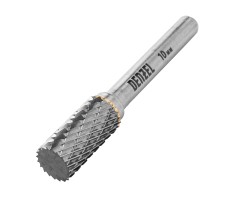 Борфреза по металлу твердосплавная, цилиндрическая, тип-А, 10 мм Denzel