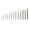 Набор сверл по металлу, 1,5-6,5 мм, HSS-Tin, Golden Tip, 13 шт Denzel
