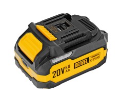 Батарея аккумуляторная BH-20-6.0, Li-Ion, USB, 20 В, 6,0 Ач// Denzel Батарея аккумуляторная BH-20-6.0, Li-Ion, USB, 20 В, 6,0 Ач// Denzel
