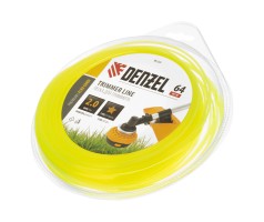 Леска для триммера, звезда 2 мм х 64 м, блистер Flex cord Denzel