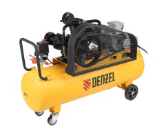 Компрессор воздушный BCW3000-T/100, ременный привод, 3.0 кВт, 100 литров, 520 л/мин Denzel