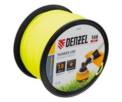 Леска для триммера звезда, 3,0мм х 166м, на DIN катушке FLEX CORD Denzel