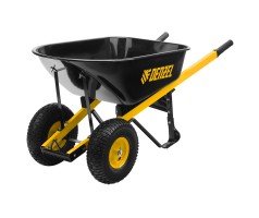 Тачка строительная, усиленная, объем 140 л, 250 кг, двухколесная, колесо 15х6.00-6 Denzel Тачка строительная, усиленная, объем 140 л, 250 кг, двухколесная, колесо 15х6.00-6 Denzel