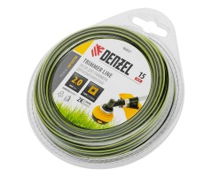 Леска для триммера двухкомпонентная квадратная, 2,0мм х 15м, блистер SkyCutter Denzel