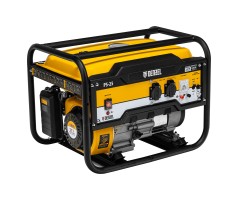 Генератор бензиновый PS 25, 2.5 кВт, 230 В, 15 л, ручной стартер Denzel