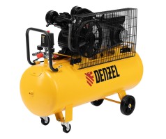 Компрессор воздушный BCV2200/100, ременный привод, 2.2 кВт, 100 литров, 370 л/мин Denzel
