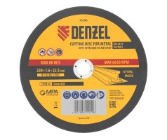 Круг отрезной по металлу, 230 х 1,6 х 22,2 мм, WA46TBF// Denzel